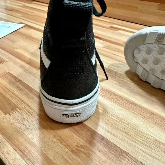 VANS Sentry Sk8-hi Wc High Tops (glitter Black/White) Women Black Size 8.5 - Picture 8 of 8